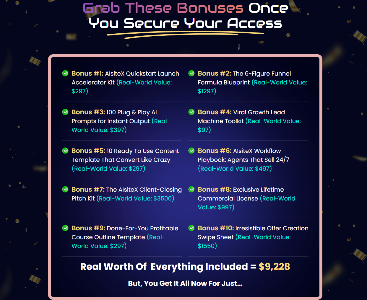 AIsiteX-Bonuses
